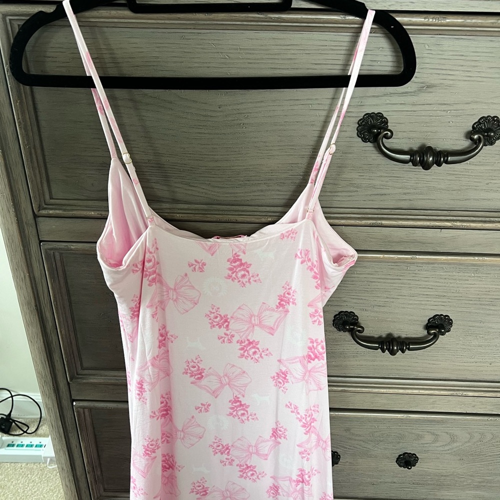 NEW LoveShackFancy Pink Floral Midi Dress Size M - Picture 6 of 7